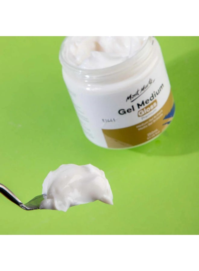 Mont Marte Premium Gloss Acrylic Gel Medium for Art & Painting - 250ml (8.5 US fl. oz) - Image 2