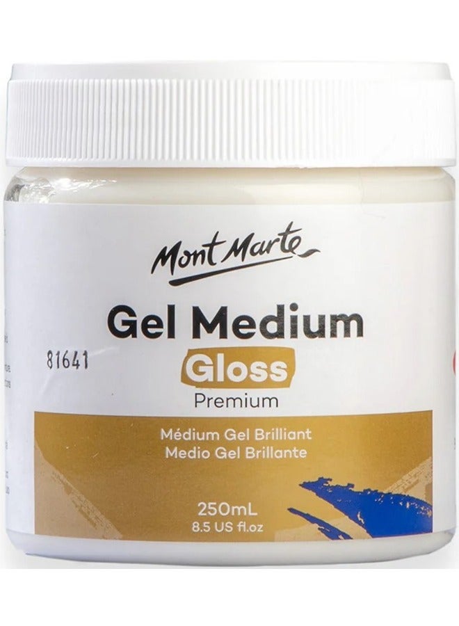 Mont Marte Premium Gloss Acrylic Gel Medium for Art & Painting - 250ml (8.5 US fl. oz) - Image 1
