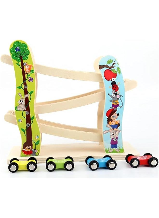 Wooden Race Track For Kids, Race Track Car Ramp Racer With 4 Mini Cars, Educational Creative Toddler Toys For 1-2 Year Old Boy s Girls Gift - pzsku/Z411C9BF20AEB041B918AZ/45/_/1726286524/cb5539df-34ef-4401-bed5-48fea6afe384