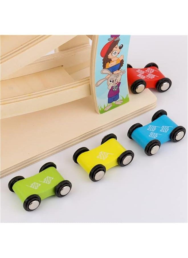 Wooden Race Track For Kids, Race Track Car Ramp Racer With 4 Mini Cars, Educational Creative Toddler Toys For 1-2 Year Old Boy s Girls Gift - pzsku/Z411C9BF20AEB041B918AZ/45/_/1726286620/f3e0675f-f441-4dd7-b93a-a344d2ceca1b