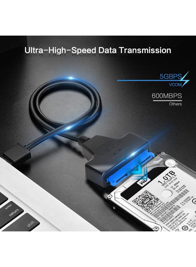 USB3.0 To SATA Hard Disk Adapter External 2.5 Inch Solid State Mechanical Hard Disk Cable Usbtosata Easy Drive Cable-Color:Usb2.0 Double Cable With Dc Pearlescent Bag Packaging  - Image 2