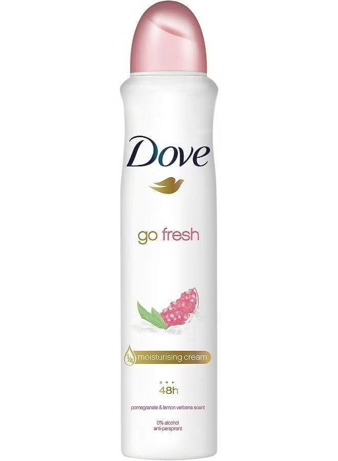 Dove Go Fresh Deodorant Spray with Pomegranate and Lemon Verbena Scent - 250ml - Image 1