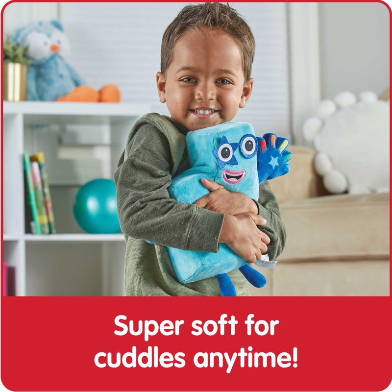 hand2mind Sing-Along Numberblock Five Plush, Music Toys, Numbers for Toddlers, Preschool Learning Math Toys, Light Up Stuffed Animal Plushies, Counting Blocks, Soft Stuffies, Kids Birthday Gifts - Image 4