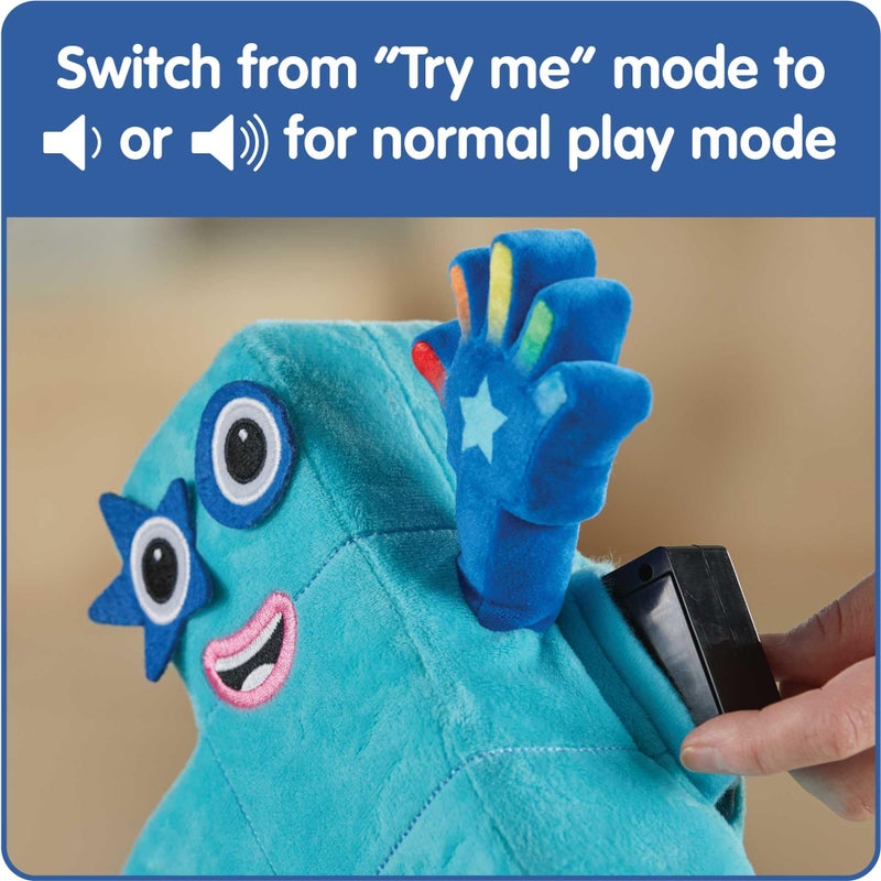 hand2mind Sing-Along Numberblock Five Plush, Music Toys, Numbers for Toddlers, Preschool Learning Math Toys, Light Up Stuffed Animal Plushies, Counting Blocks, Soft Stuffies, Kids Birthday Gifts - Image 5