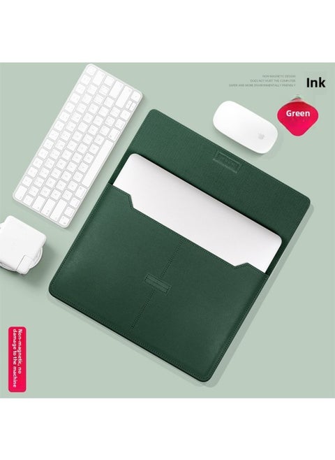 Notebook 15-inch Inner Bag For Huawei Mate 14-inch For Apple Macbook Ultra-thin Storage Bag Computer Bag-Color:Dark Green (without Accessories Package)-Applicable Model:11/12 Inches