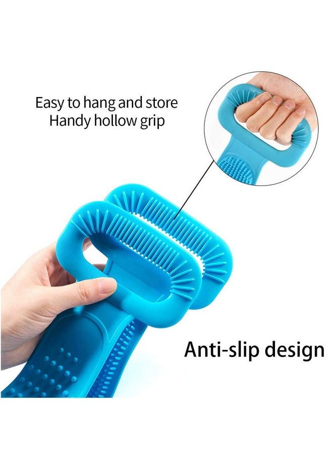 DPISZONE Silicone Bath Body Brush, Exfoliating Long Silicone Body Back Scrubber, Easy to Clean, Lathers Well, Eco Friendly, Long Lasting (Multi color) - Image 4