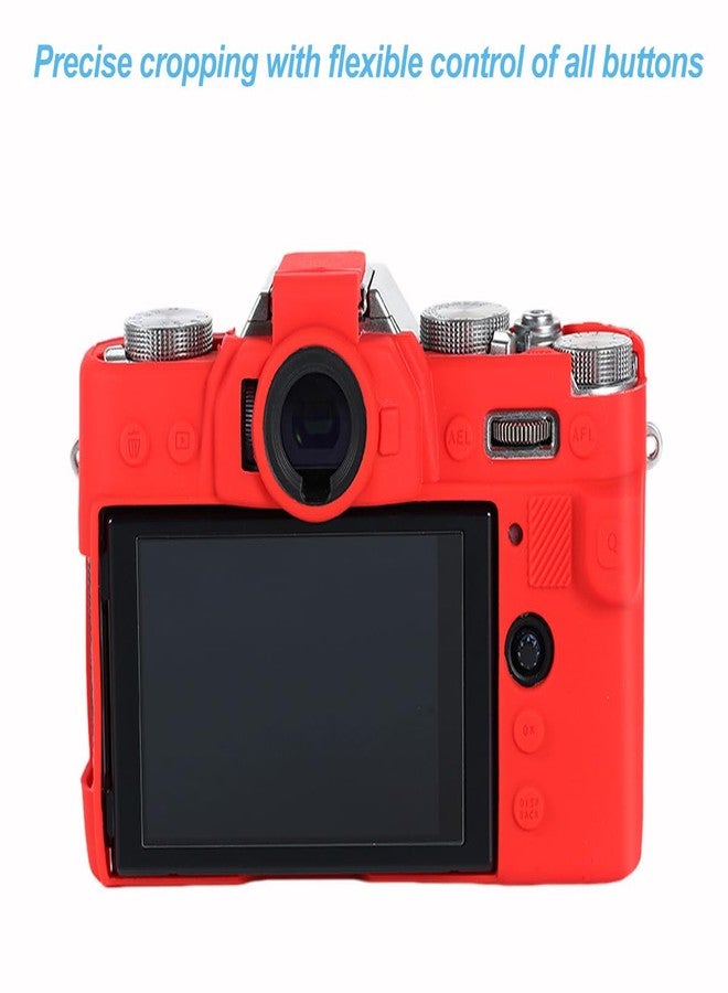 Pocoukate Case for Fuji XT30 / XT30 II Camera, Soft Silicone Protective Cover Skin with Screen Protector Accessories (Red) - Image 3