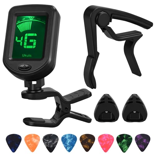 FGBNM طقم كابو الجيتار وم tuner الجيتار، ملحقات الجيتار، تشمل كابو الجيتار، tuner الجيتار، ريش الجيتار وحامل ريش الجيتار، للاعبي الجيتار والمبتدئين في الجيتار - Image 1