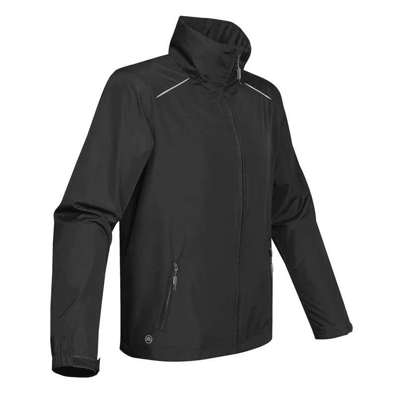 Stormtech  Stormtech Nautilus Performance Shell Lightweight Wind & Rain Jacket for Men, Packs into Its Own Pocket, Adjustable Hood & Hem, Reflective Trim – Ideal for Outdoor, Travel & Everyday (Black) for Men | Best Price UAE