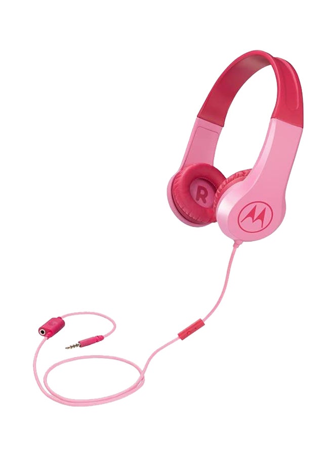 Motorola Over-Ear Wired Kids Headphones Pink - Image 1
