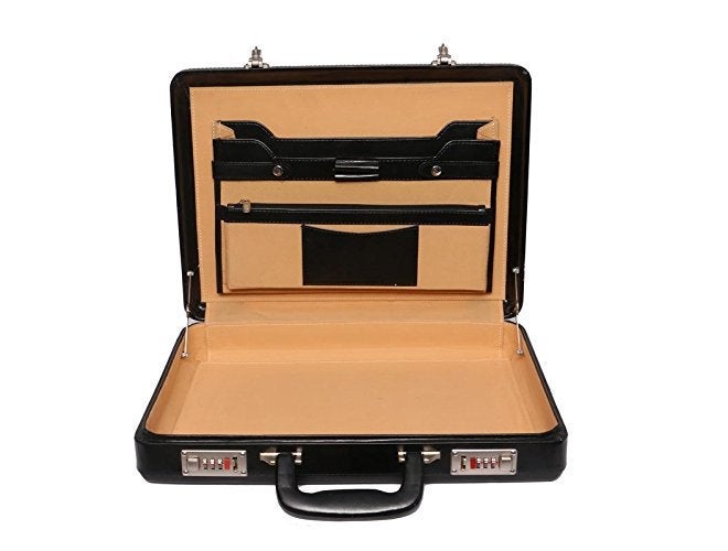 OBANI Faux Leather Briefcase Black - Image 4