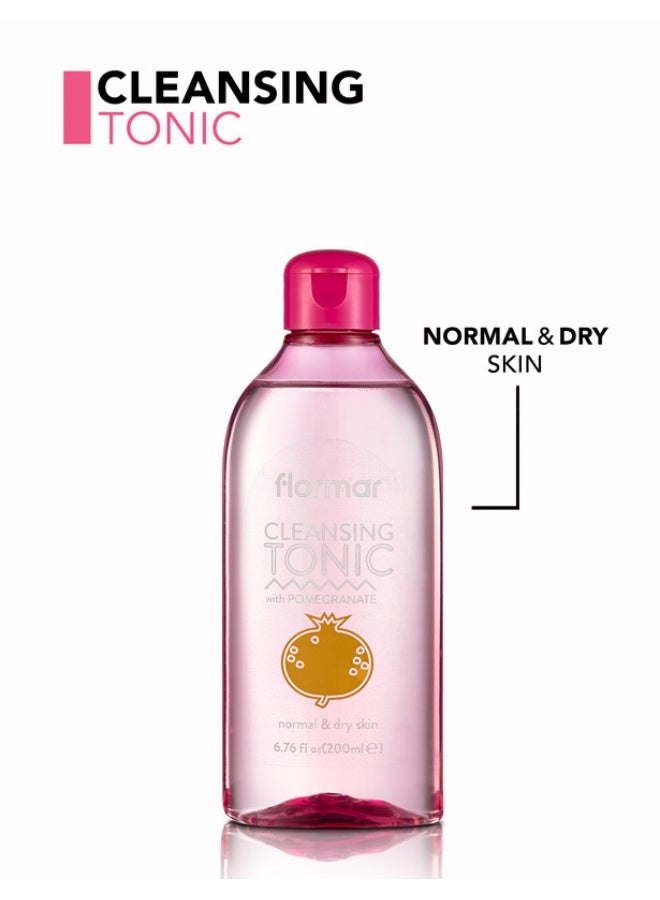 flormar Cleansing Tonic - 01 Normal & Dry Skin 200mL pink - Image 3
