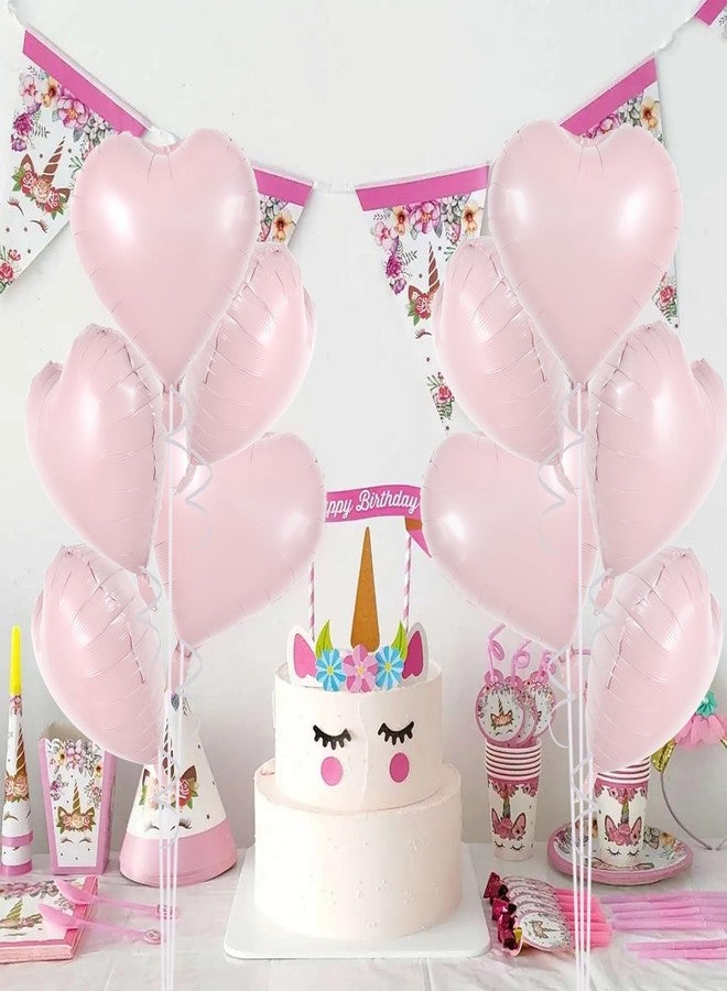 BEISHIDA 50 pcs 5inch Pink Heart Shape Foil Mylar Balloons for birthday party decorations, Wedding decorations, engagement party, celebration, holiday, show, party activities. - Image 5