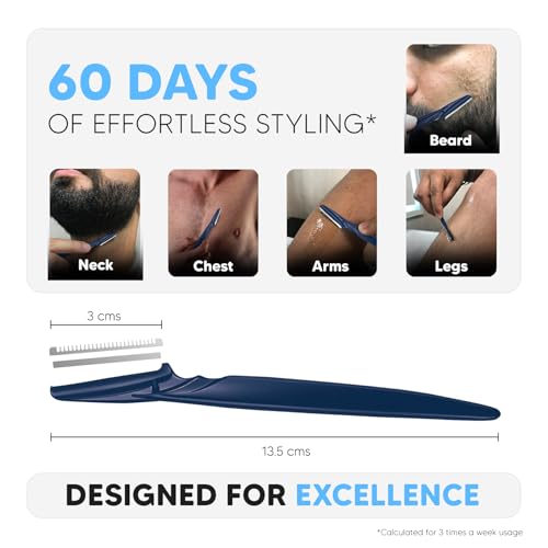 LetsShave Pro Styler for Men Beard, Reusable, Pack of 3, +1 Transparent Shave Gel 15ml, Beard Shaper, Multi Grooming, Face Razor for Men, Beard Pen Styler, 60 Days of Styling - Image 4
