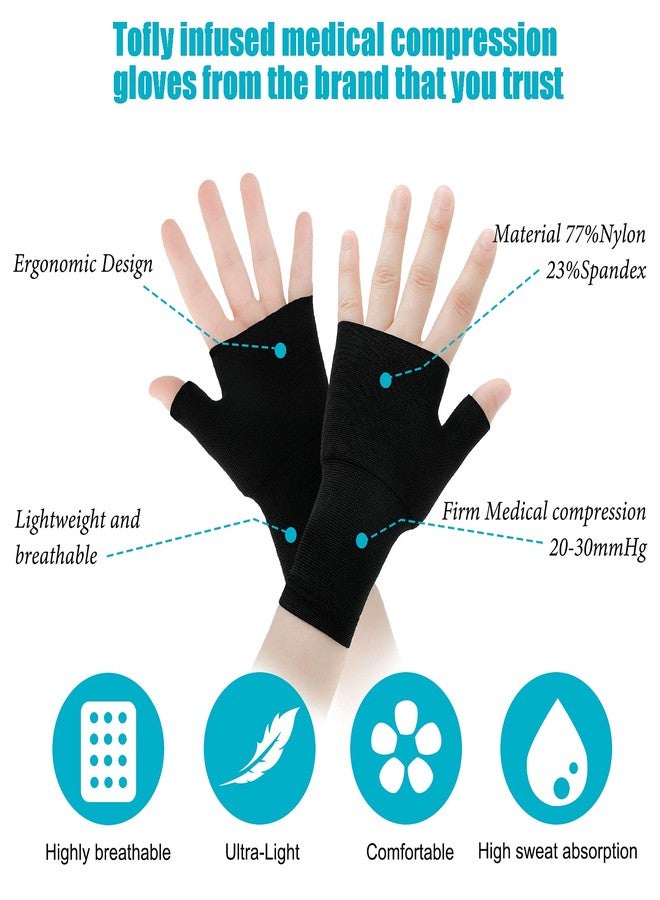 Geyoga 4 Pcs Unisex Wrist Thumb Support Fingerless Compression Gloves Wrist Support Brace for Sports, Fits Small-Check Size Chart Before Ordering(Black, Nude Color,5.9-6.7 Inch) - Image 2
