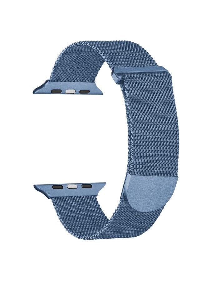 Generic - Replacement Strap For Apple Watch Ultra 2 49mm Milanese Metal Magnetic Watch Band Blue - Image 1