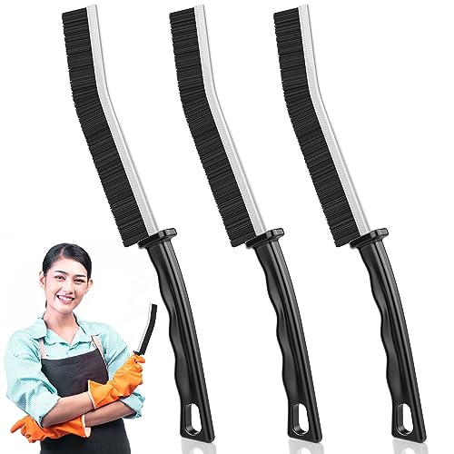ANOEPUY 3Pcs Plastic Crevice Cleaning Brush,Gap Cleaning Brush,Hard Bristle Crevice Cleaning Brush,Bathroom Gap Cleaning Brush,Grout Cleaner Brush,Multifunctional Crevice Gap Brush Cleaning Brush Tool - Image 1