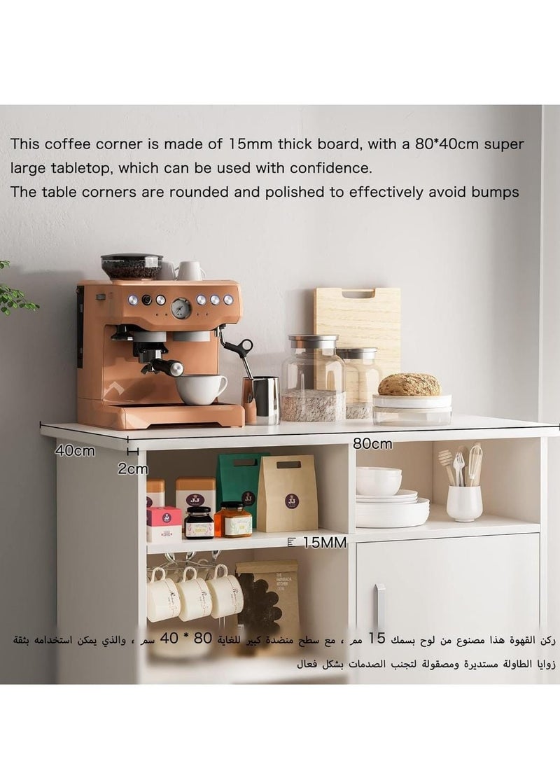 EXPERT Coffee cabinet with side buffet storage space Fashionable side buffet storage Large console drawer for living room or office EI-209 - Image 5