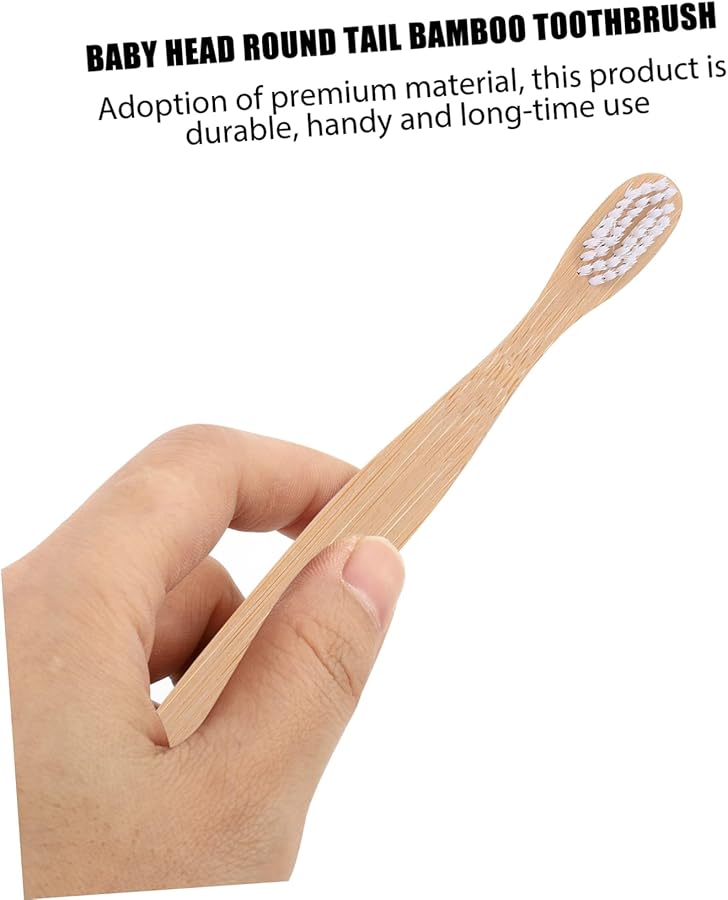 غطاء فرشاة أسنان من الخيزران 2 قطعة شعيرات قابلة للتحلل ومرنة للعناية بالفم أثناء السفر - Image 4