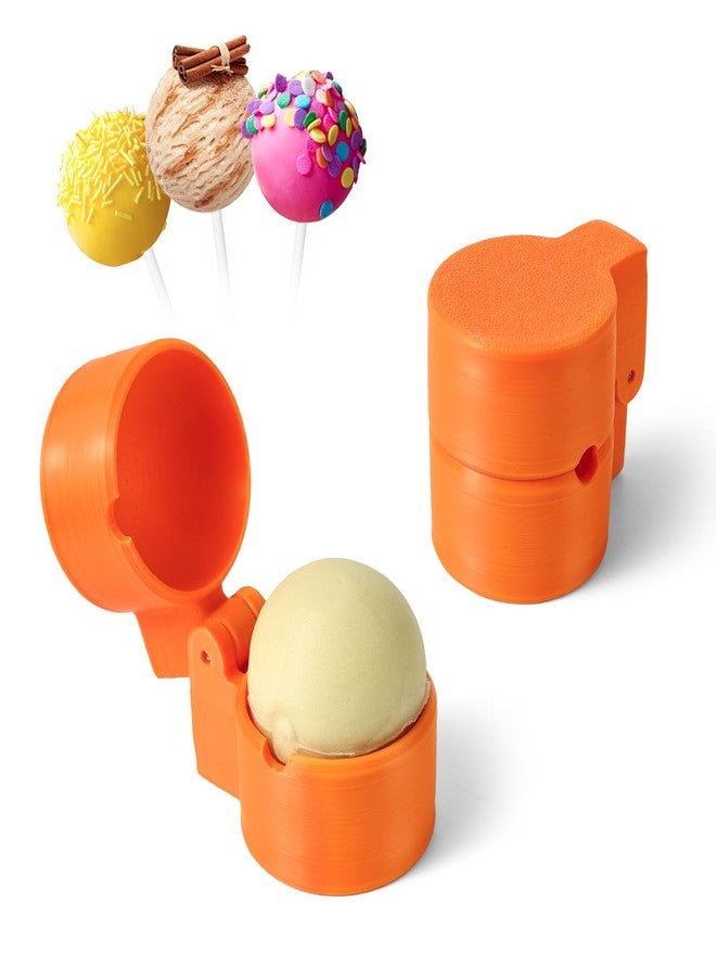 73Hours 2 PCS Round Cake Pop Mold Shapes Press Set, 3D Printed Sphere Circle Cake Pop Cutter and Pusher, Baking Tools Accessories for Home Baking, Birthday Parties, Wedding Desserts - Image 1