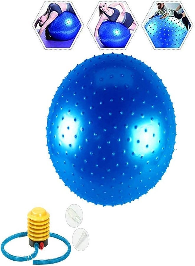 Saiyam Sensory Integration Gym Spike Ball Anti Burst Slip Resistant Yoga Exercise Balls Stability Ball Workout Massage Ball for Gym Fitness Balance - Multi (Blue) - Image 1