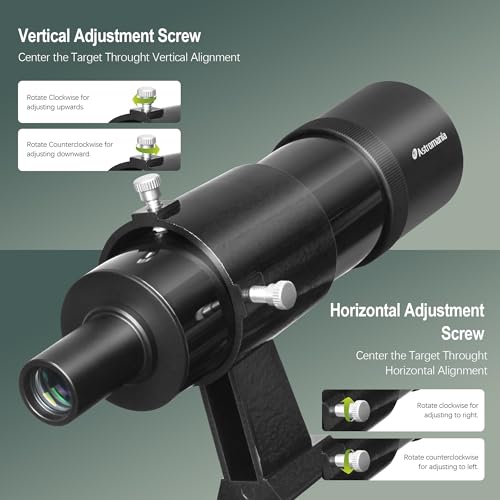 Astromania Finderscope for Telescope, 9x50 Finder Scope with Crosshair & Bracket for Astronomical Observation, Straight-Through Telescope Finder, FMC Achromatic Not Corrected Image Optical Viewfinder - Image 3