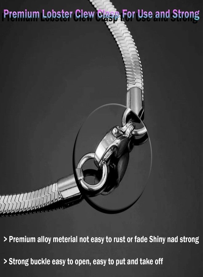VAMA Classic Stainless Steel Flat Snake Chain Western Charm Stylish Herringbone Neck Necklace Chains for Girls & Women (2mm, 18 Inches Princess Chain) - Image 4