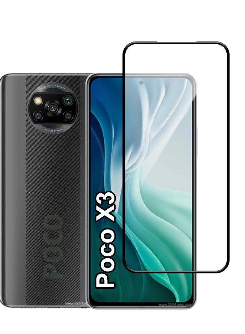 Case Up Screen Protector For Xiaomi Poco X3  9H Hardness Tempered Glass Film, Bubble Free Easy Installation, Full Coverage, Anti Scratch And Touch Sensitive - Image 1