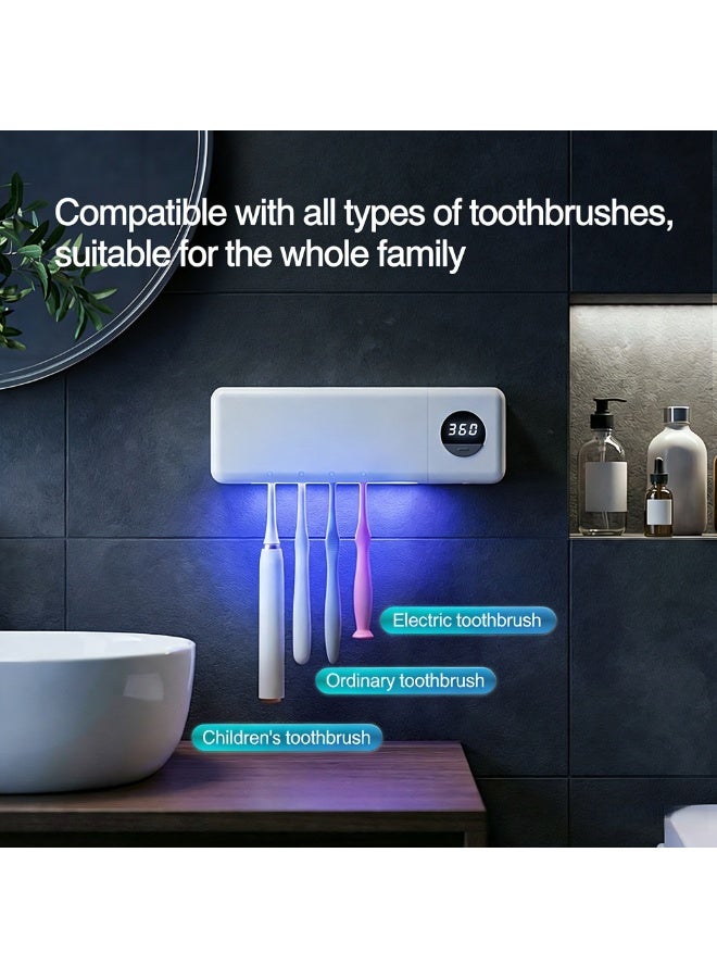Sthxyfaith USB Charging Intelligent Digital Display UV Sterilization Toothbrush Sterilizer - Image 2
