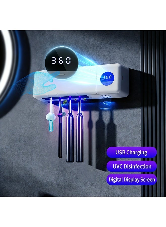 Sthxyfaith USB Charging Intelligent Digital Display UV Sterilization Toothbrush Sterilizer - Image 4