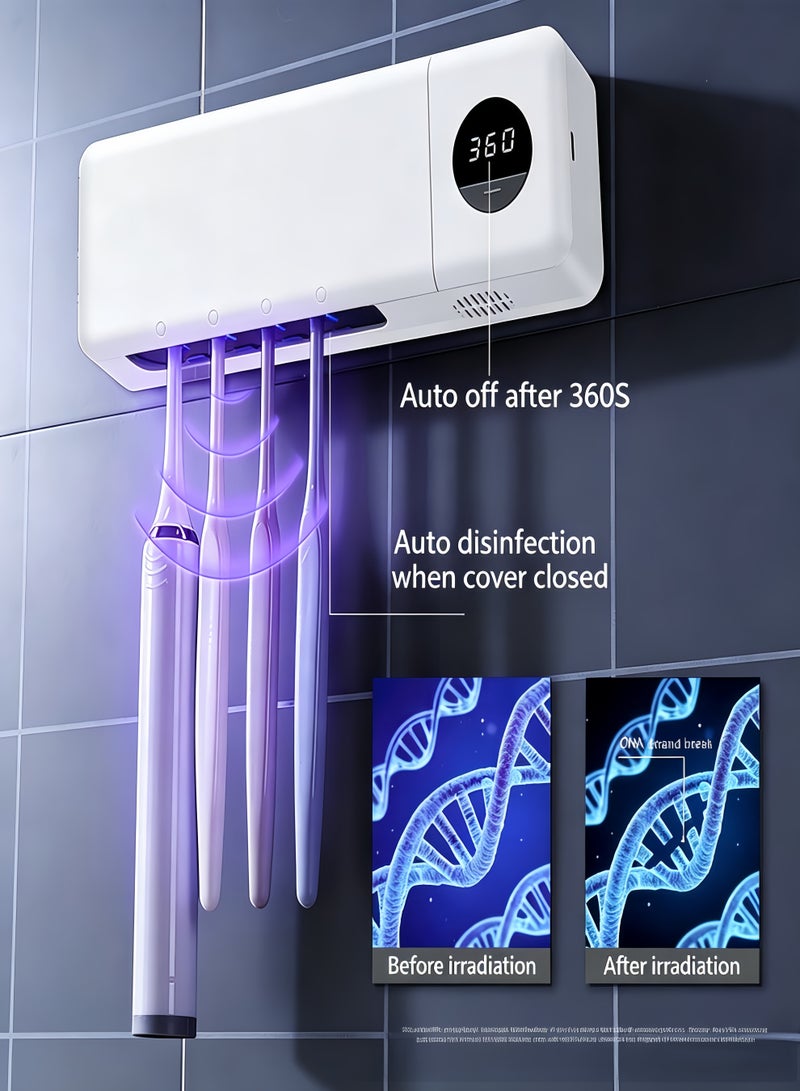 Sthxyfaith USB Charging Intelligent Digital Display UV Sterilization Toothbrush Sterilizer - Image 1