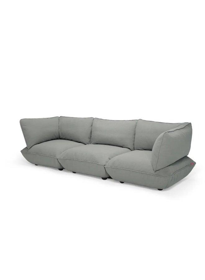 Fatboy Sumo Weave 4-Seater Sofa | 2 Sumo corner seats | 1 Sumo middle seat | Easy to assemble | Suitable for indoor use | Soft and strong | FibreGuard stain resistant | 301x108x90 cm | Mouse Grey - Image 4