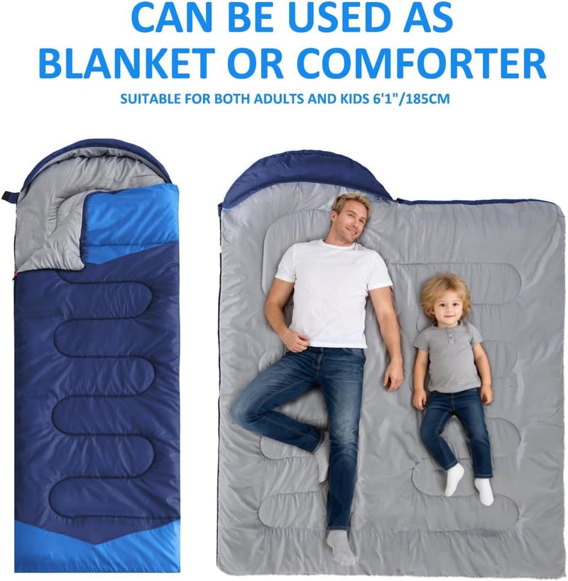oaskys Camping Sleeping Bag - 3 Season Warm & Cool Weather - Summer Spring Fall Lightweight Waterproof for Adults Kids - Camping Gear Equipment, Traveling, and Outdoors - Image 3