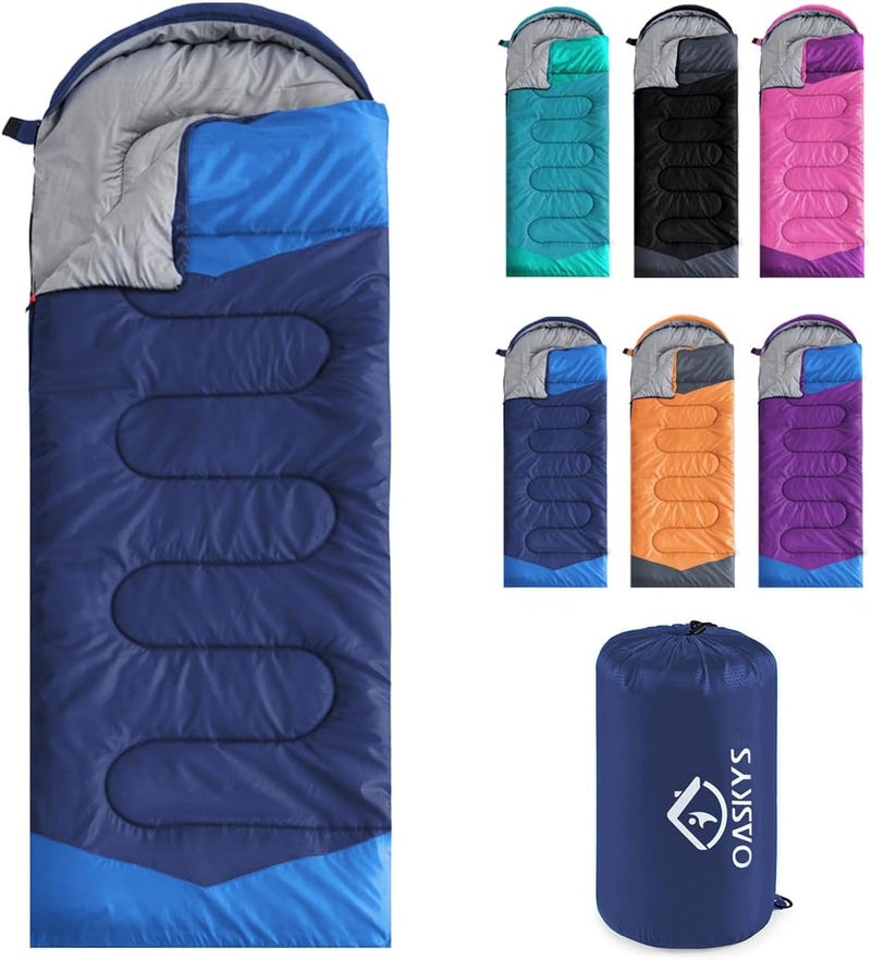oaskys Camping Sleeping Bag - 3 Season Warm & Cool Weather - Summer Spring Fall Lightweight Waterproof for Adults Kids - Camping Gear Equipment, Traveling, and Outdoors - Image 1