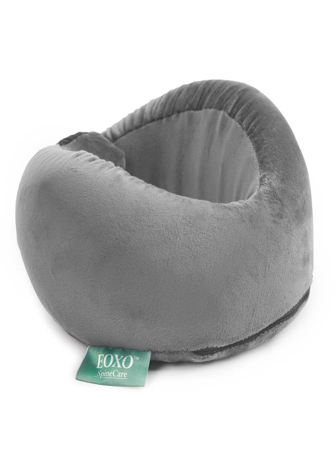 EOXO Travel Neck Pillow Memory Foam U-Shape Cushion for Flight, Car & Train | Ergonomic Head, Neck & Shoulder Support | Portable Travel Pillow with Washable Cover - Image 3