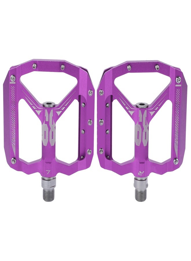 إنلي دواسات دراجة جبلية من قطعتين من إنلي، مانعة للانزلاق، مزودة بمحامل DU، خفيفة الوزن، مسطحة (بنفسجي) - Image 1