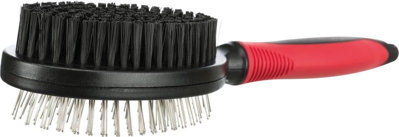 Trixie Dog Brush Double-Sided Pet Brush For Grooming And Massaging Dogs,Fur Detangling Pins And Coat Smoothing Slicker Plastic/Nylon And Metall Bristles ((7X25cm)) - Image 2