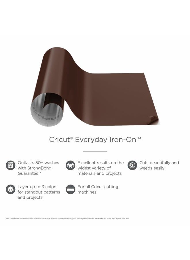 Cricut Everyday Iron On - Brown, 2ft Roll (12"x24") - HTV Heat Transfer Vinyl for Shirts, Apparel, Hats & More - Compatible with Maker & Explore Machines - Image 3