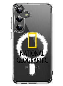Magnetic Case for Samsung Galaxy S24 Plus 6.7-inch Compatible with MagSafe Wireless Charging, Shockproof Phone Bumper Cover National Geography