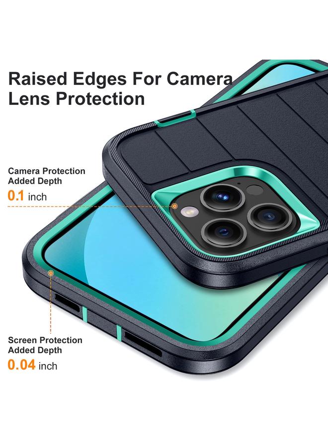 زبون جراب لهاتف iPhone 13 Pro Max Defender Gen2 مصنوع من مادة البولي كربونات المتينة + جراب هاتف من السيليكون مع حامل - Image 5