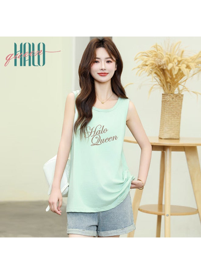 HALOQUEEN Halo Queen Women's American Style Sleeveless Tank Top Summer Casual Sports T-shirt H142d3002 - Image 1