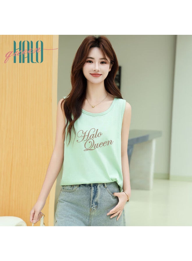 HALOQUEEN Halo Queen Women's American Style Sleeveless Tank Top Summer Casual Sports T-shirt H142d3002 - Image 3