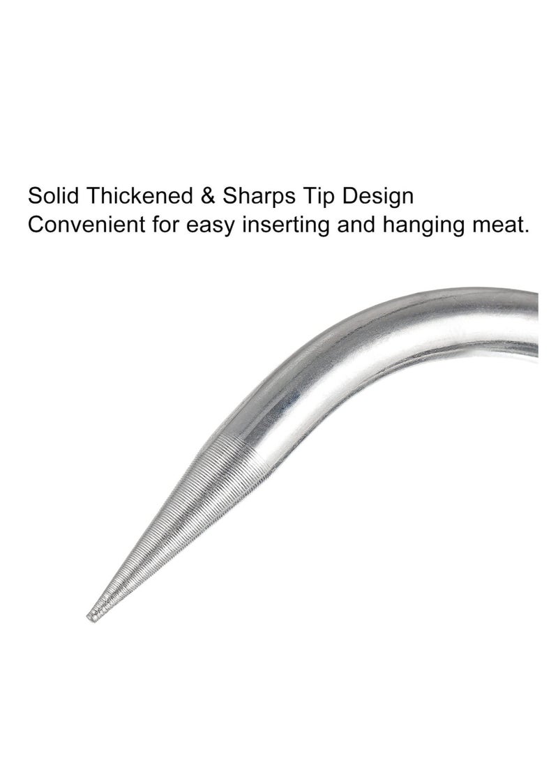 Swivel Meat Hooks, 0.34'' Thickness Galvanized Processing Butcher Hooks for Hanging Drying Smoking Meat Products, 4 Pack(12 Inch) - Image 2
