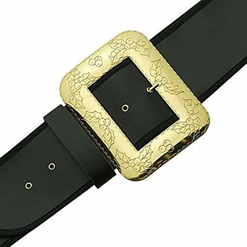 Halco Santa Belt w Decorative Cast Buckle Size XL 56-64 Black 3.5 Wide Naugahyde - Image 5