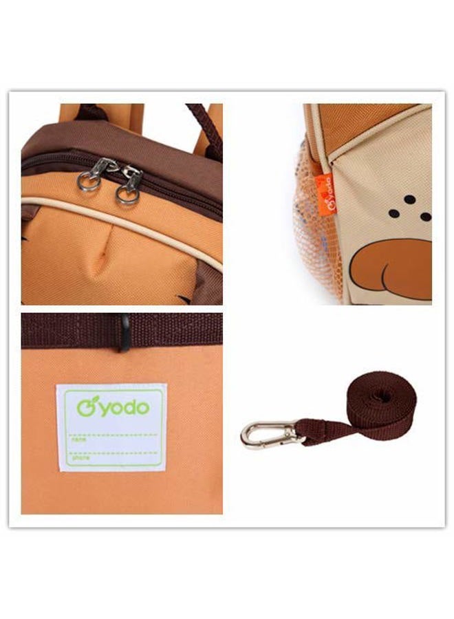 Yodo Playful Kids Pet Insulated Lunch Box Bag and Preschool Toddler Backpack, with Safety Harness Leash, for Boys and Girls, Multi Brown CA22198437-N - Image 5