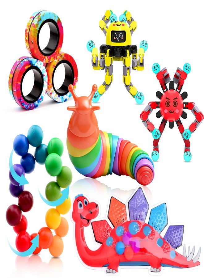 ASIOWELY 6 Pack Fidget Toys Bulk for Kids & Adults,Sensory Travel Must Have,Autism Anxiety Stress Calm Down Must Have,Treasure Classroom School Prizes Birthday Easter Gifts for Kids 5-7-8-12 Year Old - Image 1