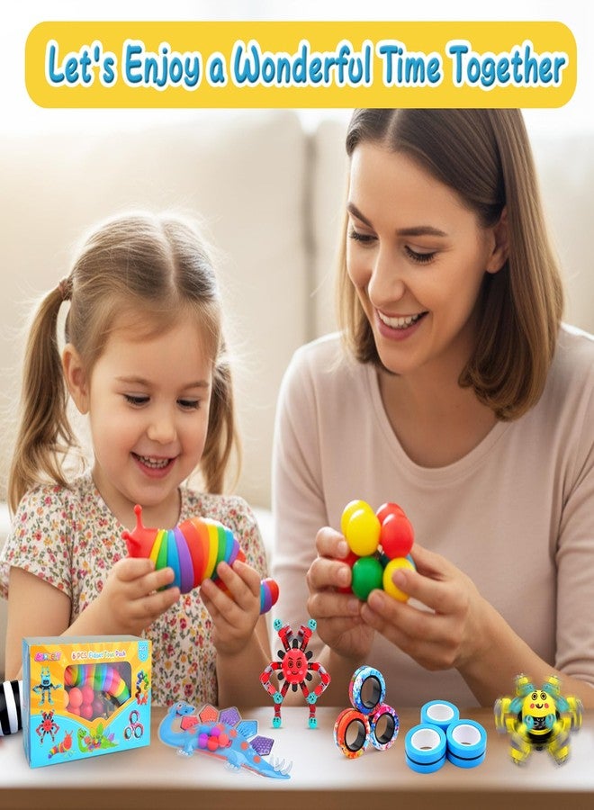 ASIOWELY 6 Pack Fidget Toys Bulk for Kids & Adults,Sensory Travel Must Have,Autism Anxiety Stress Calm Down Must Have,Treasure Classroom School Prizes Birthday Easter Gifts for Kids 5-7-8-12 Year Old - Image 4