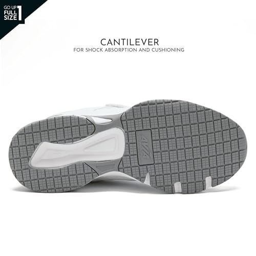 Avia Avi-Union II Strap Non Slip Shoes for Men, Hook and Loop Mens Walking Shoes with Memory Foam - White, 10 Medium - Image 5