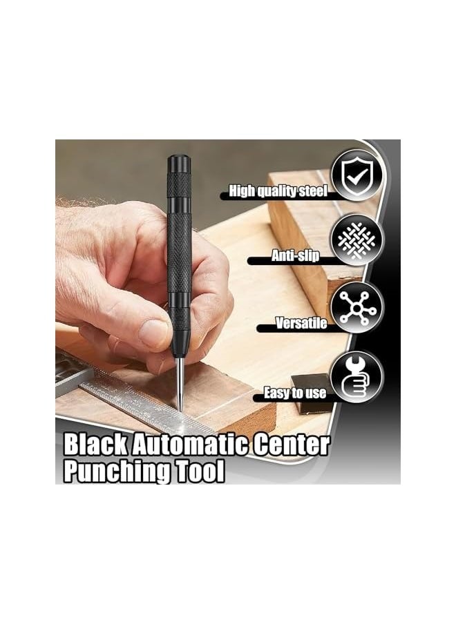 PROMASS Automatic Center Punch for Metal,Center Punch, 2 Pcs 5 Inch Automatic Center Punch, Steel Spring Loaded Center Punch for Metal, Wood, Plastic, Glass  - Image 5