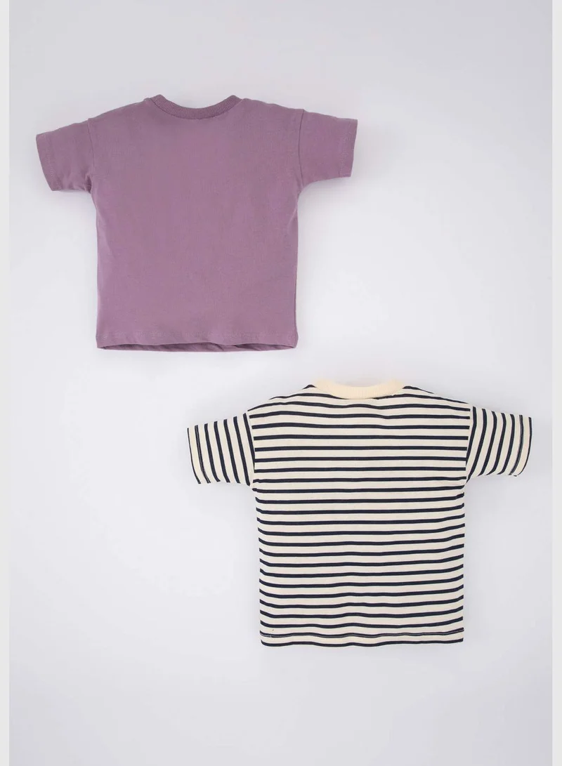 ديفاكتو 2 Pack BabyBoy Knitted Short Sleeve T-Shirt